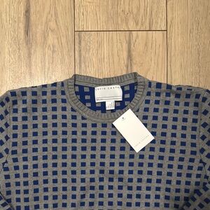 NWT Lucio Castro Blue and Gray Crew Neck Sweater Men’s Medium